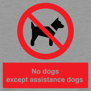 No dogs except assistance dogs
